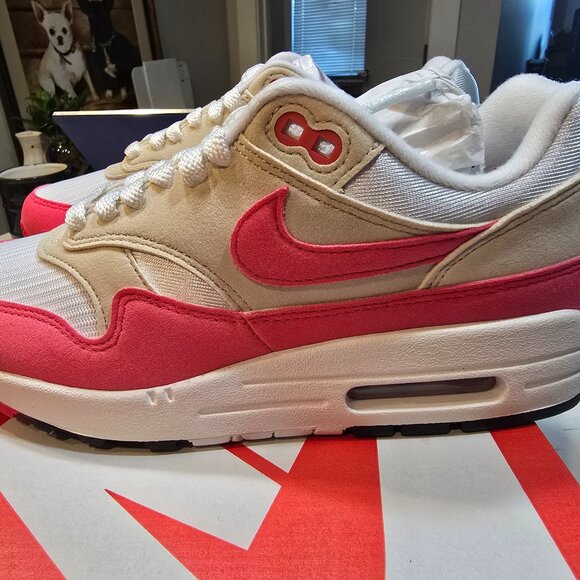 Nike WMNS Air Max 1 White Aster Pink DZ2628-110 (Women's) SIZE 7 NEW - Picture 1 of 12